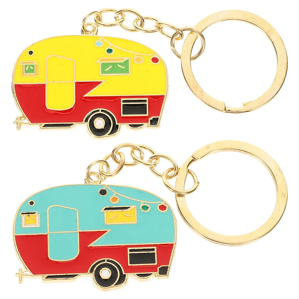 

2Pcs KeyChain Key Chains Women For Keys Camper Car Keys Wallet Backpack H Car Key Chain bag Pendant Charms Accessories