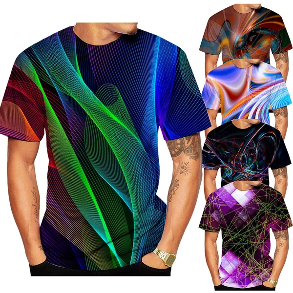 8 Styles Three-dimensional 3D T-shirt Men Women Fashion 3D T Shirt Short Sleeve Harajuku Styles