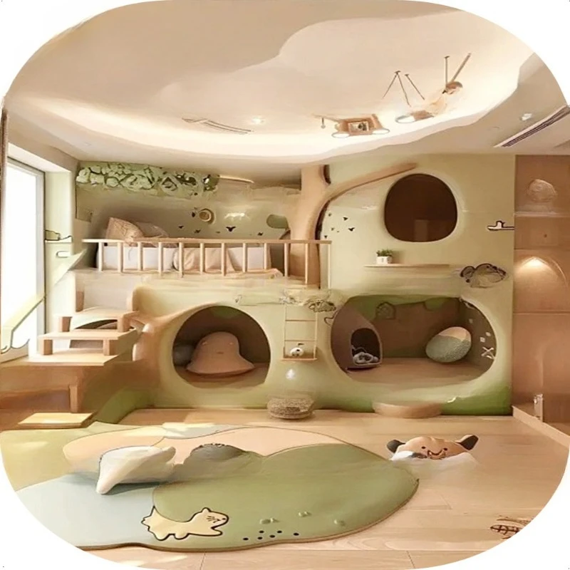 سرير أطفال من فورست ويند تري هاوس، سرير منعش بأوراق الدرج