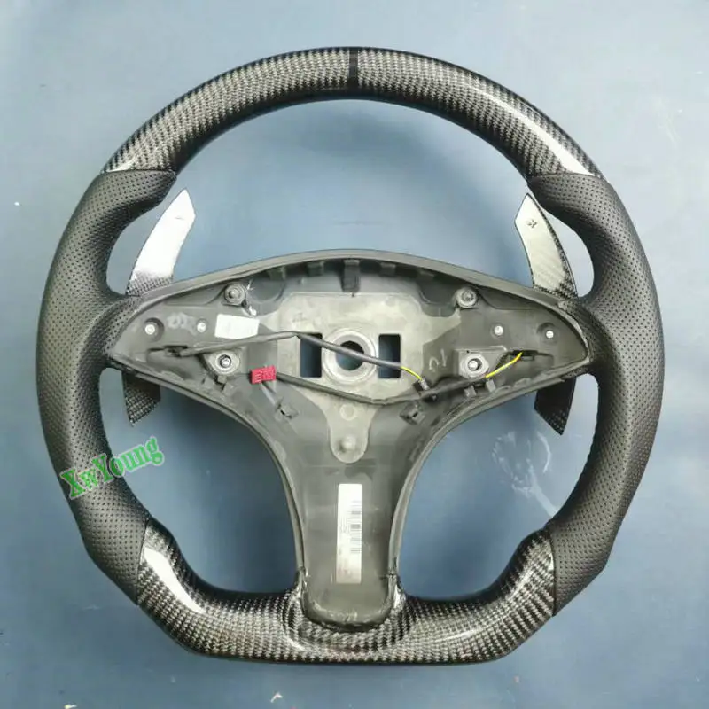 For Mercedes-benz W207 W204 W212 E300 E350 E550 (With Paddle Shifters Holes) 100% Real Carbon Fiber Car Steering Wheel