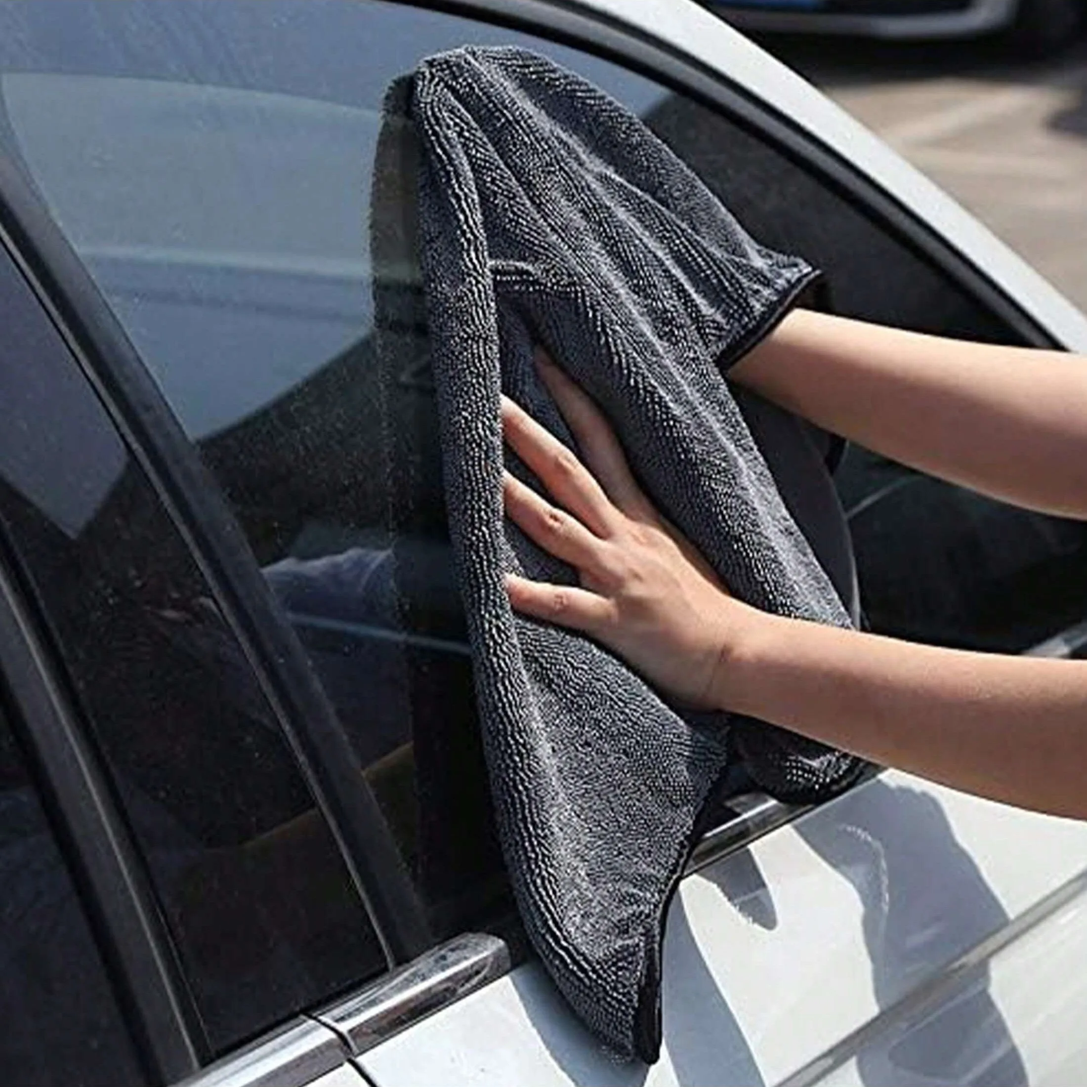 TILONDEX  Double Sided Chenille Car Wash Mitts Microfiber Drying Towel Lint Free Scratch Resistant Auto Wash Kit view 3