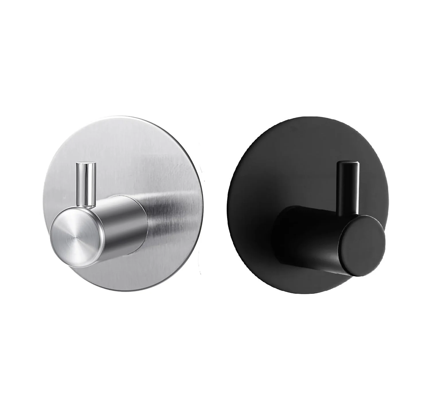 4Pcs Adhesive Wall Hooks Waterproof Stainless Steel Towel Hook For Robe Hat Coat  Wall Mount Hooks for Bathroom,Bedroom,Kitchen