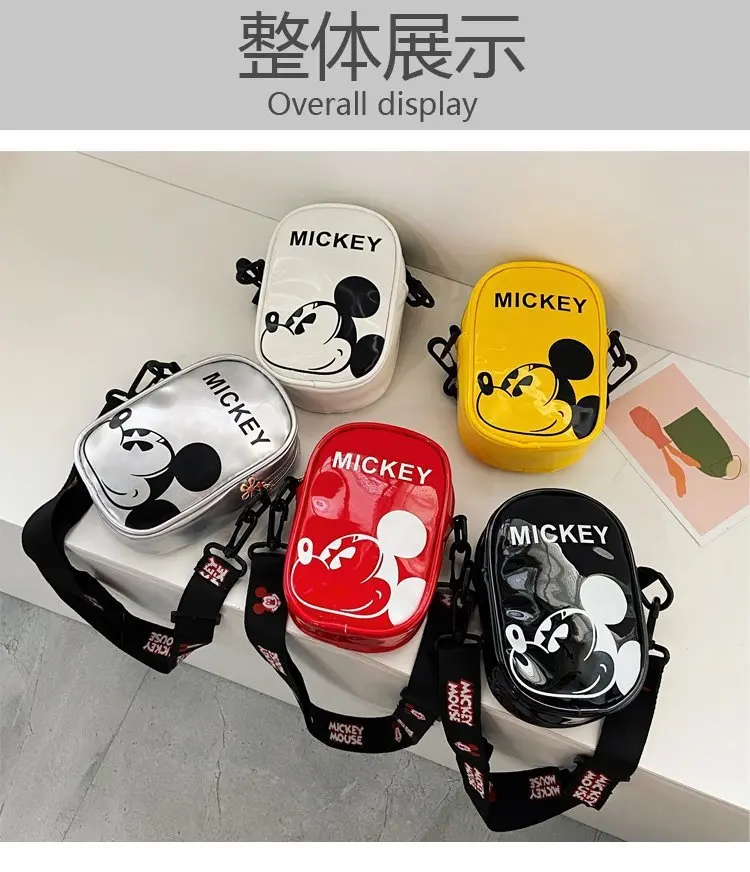

Disney Mickey Mouse Children's Bag Crossbody Boy and Girl Baby Bag Children's Shoulder Bag Mickey Fashion Wallet Mini Trendy Coo