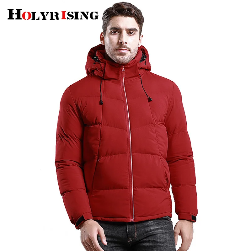 

Holyrising 2024 Men Jacket Coats Thicken Warm Winter s Casual Parka Hooded Outwear Cotton-padded L-4XL 18625-5