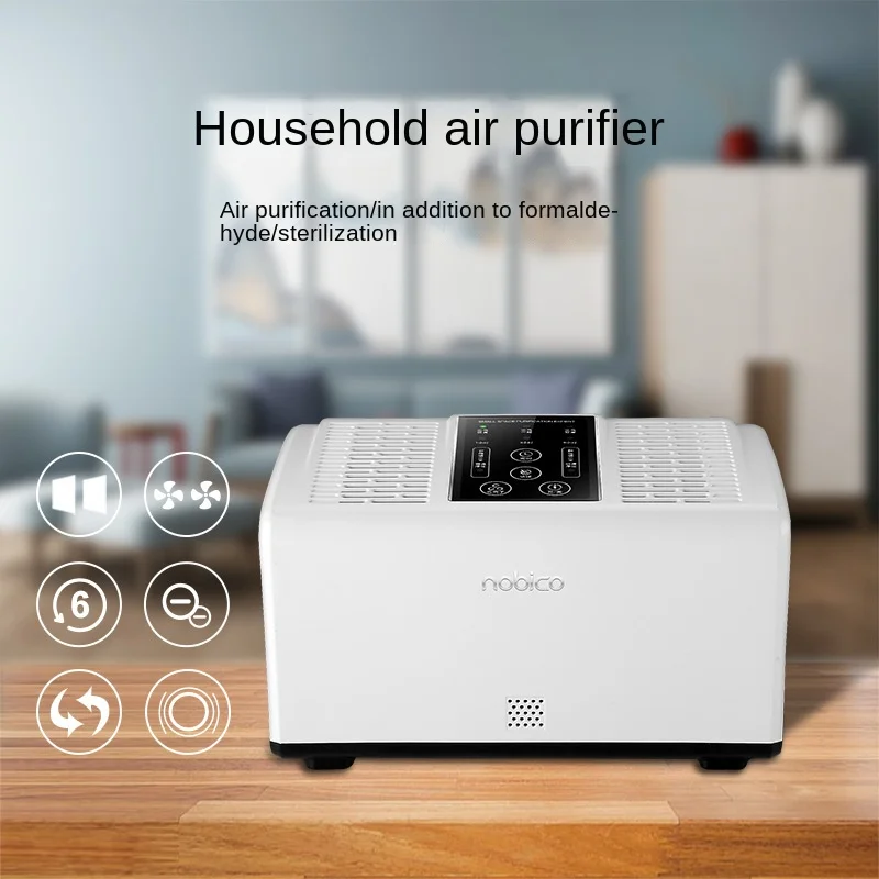 New desktop pet deodorant anion touch screen composite filter air purifier household indoor formaldehyde removal machine