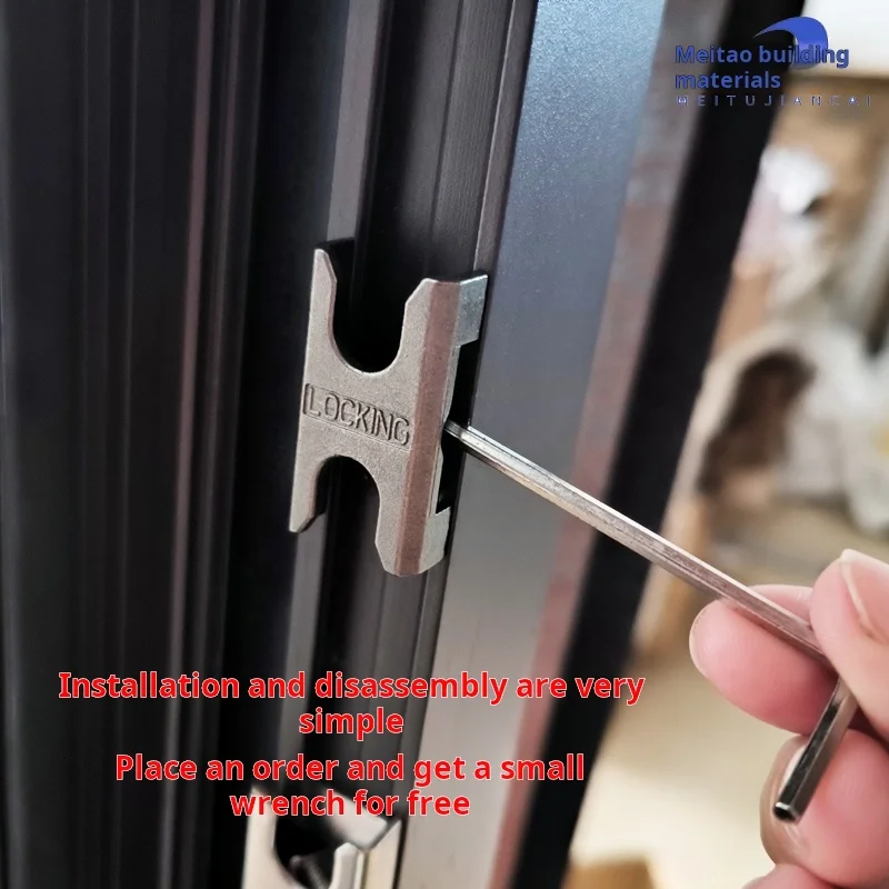 Broken Bridge Aluminum Alloy Doors and Windows Anti pry Window Lock Buckle Buckle Flat Window Lock Seat Accessories
