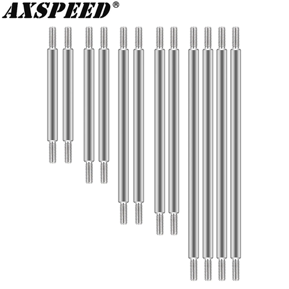 AXSPEED 스테인리스 스틸 링크 로드 섀시 서스펜션 링키지, 1/10 RC 크롤러 자동차 TRX6 업그레이드 부품