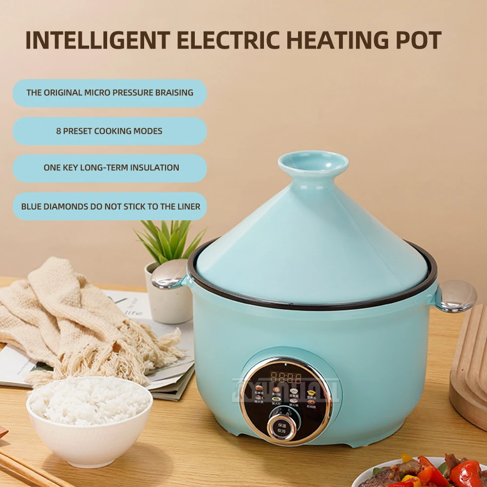 Intelligent Electric Rice Cooker Large Capacity Cooking Pot Home Cooking Appliance Multipurpose Electric Cooking Pot