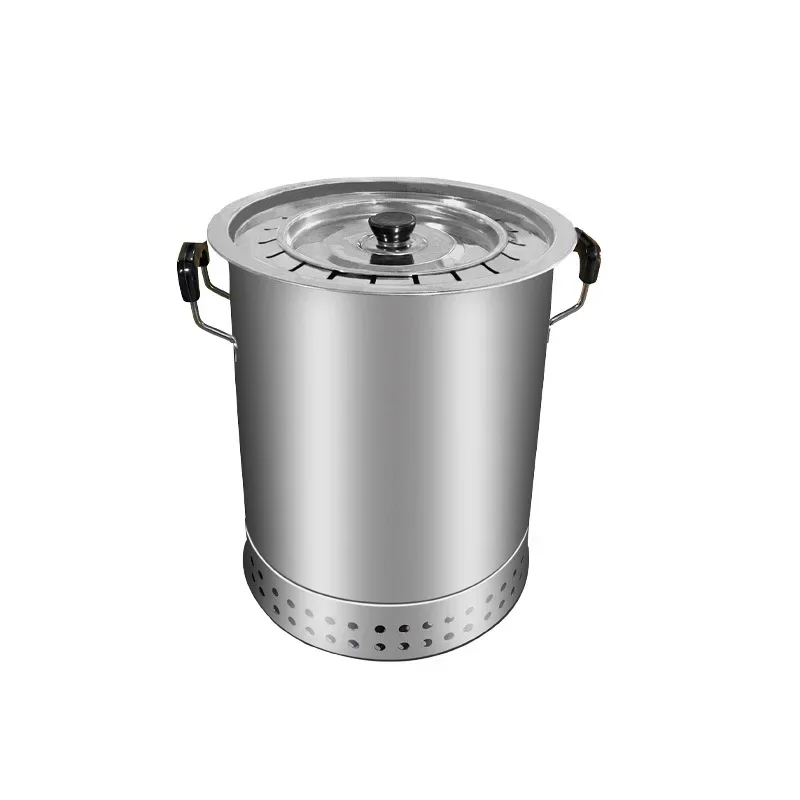 

New indoor outdoor smokeless grill, hanging grill, thickened 201 stainless steel portable