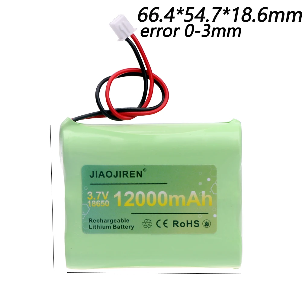 3,7 V 18650 12000 mAh lithiumbatterijen met USB-oplader voor vissen LED-licht Bluetooth-luidspreker 3,7 V oplaadbare batterij