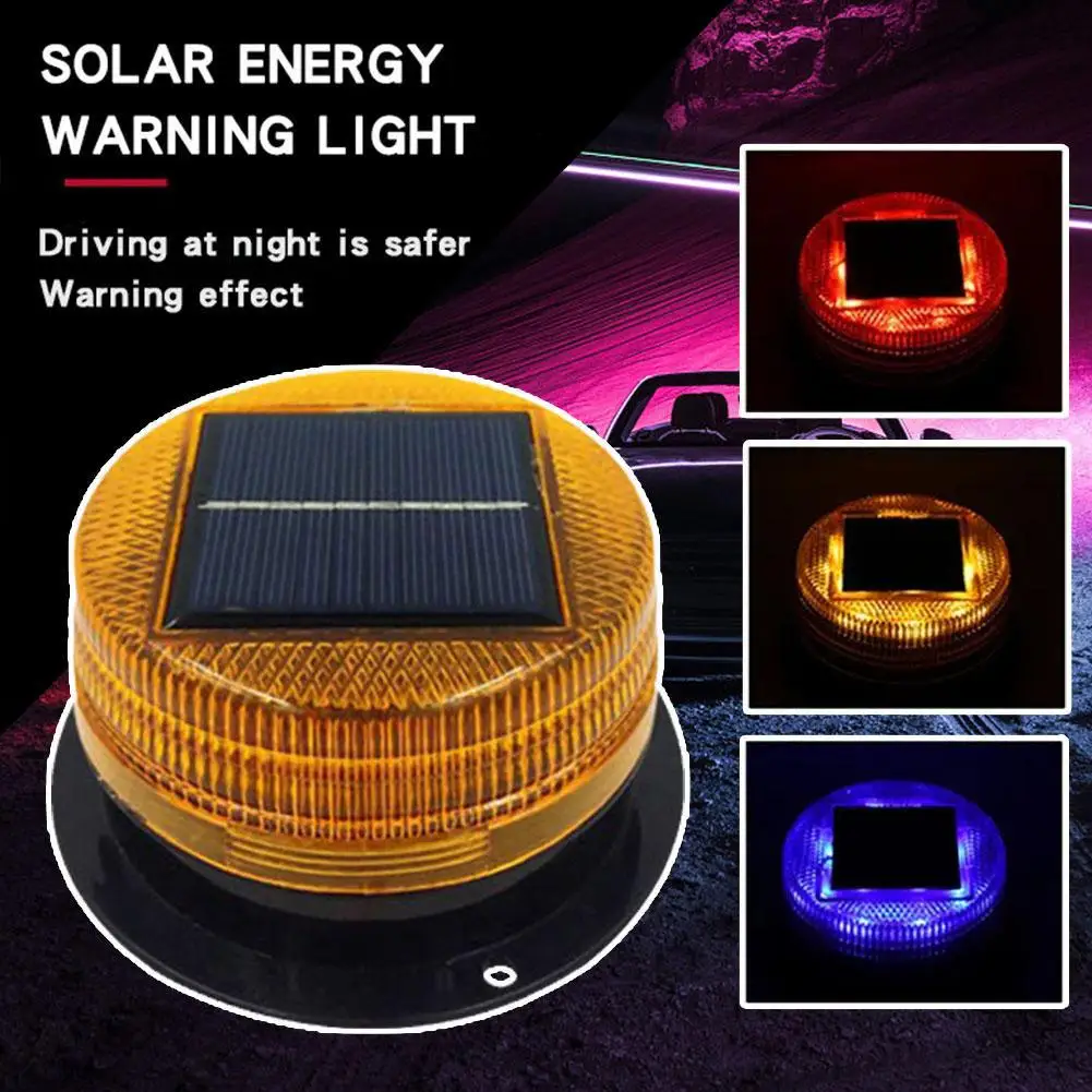 Magnetic Car Roof Blinking Light High-light Energy Efficient Night LED Solar Warning Light Emergency Signal Automatic Sensor