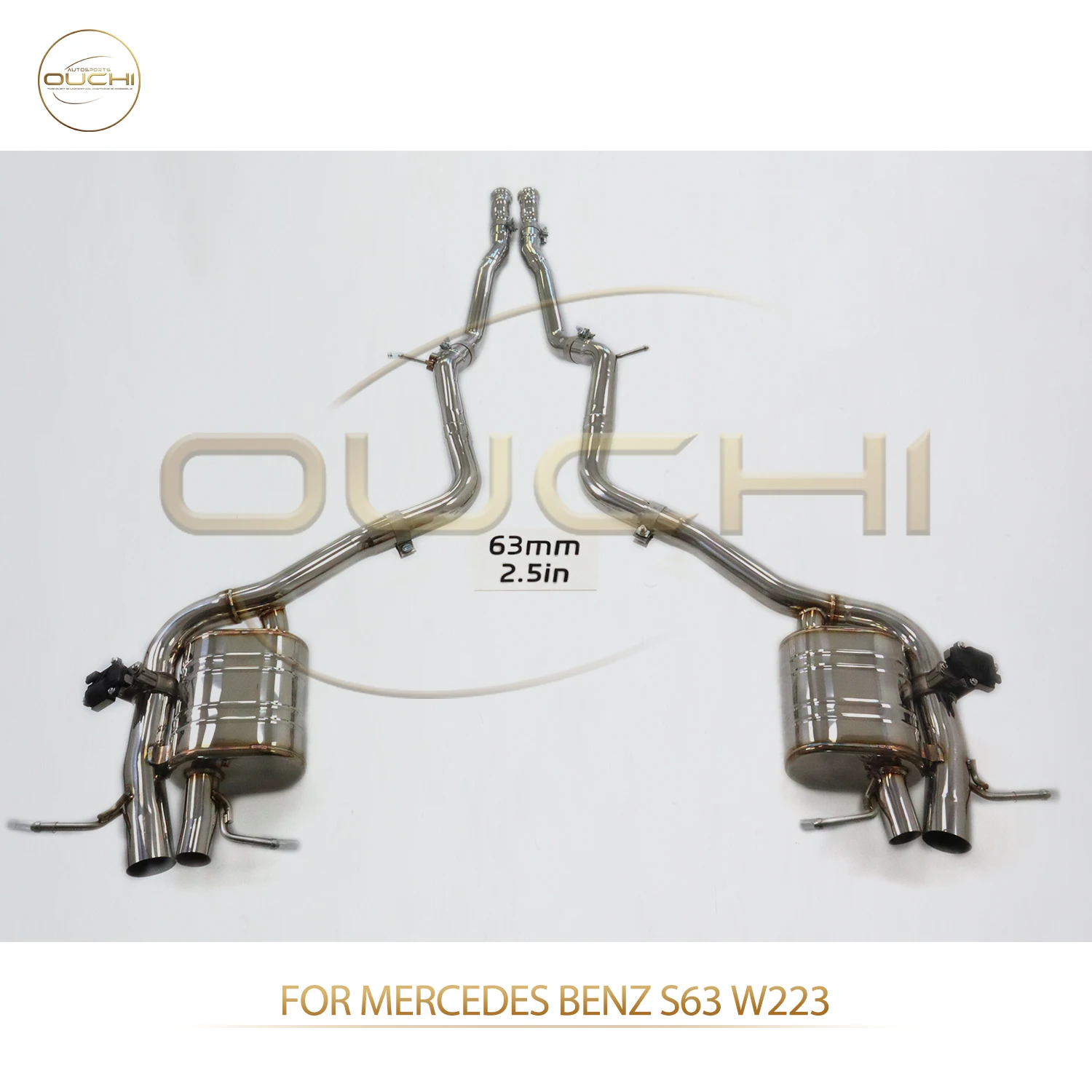 

OUCHI Factory Direct Sales SS304 Catback For Mercedes Benz SL500 R230 SS304 Electronic Valve Muffler Exhaust