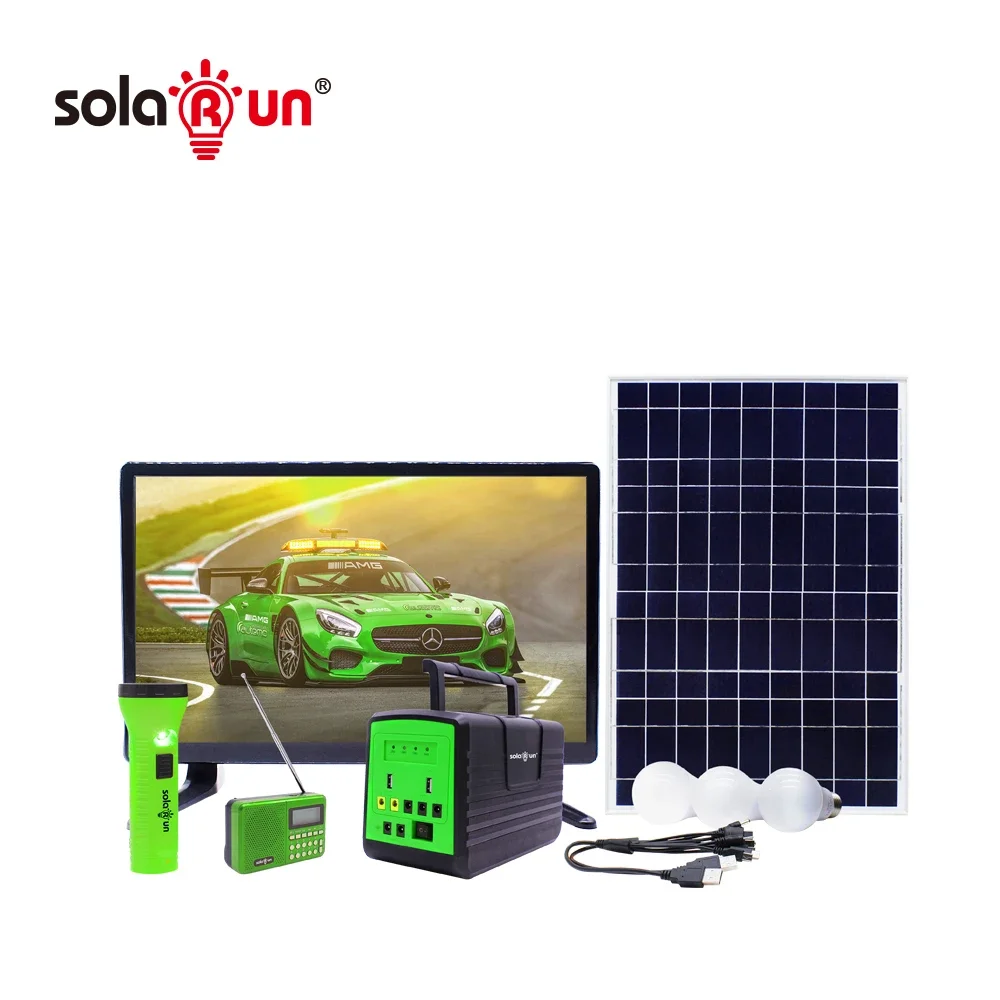 Pay As You Go 30W 50W 100W Home Solar System Off-grid Solar Power System Kit Case Generador Solar Panel