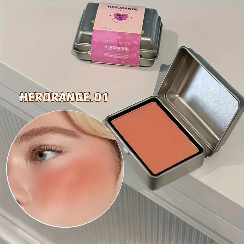 Herorange 6 Farben Eisenbox Rouge-Palette Matt und Fein Schimmernd Niedrige Farbsättigung Wasserfest Langanhaltend Einfach Aufzutragen – Detail 4