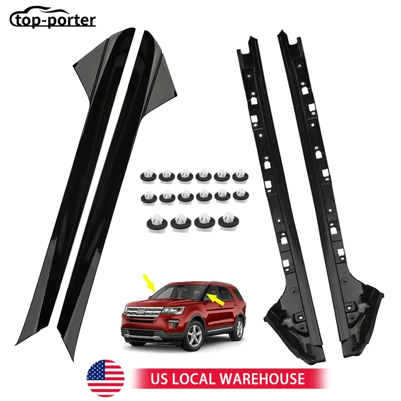 

BB53-78025C14-AA 4 шт. для Ford Explorer 2011-2019 левая и правая боковая накладка на переднюю стойку, черная