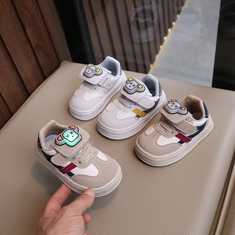 

Spring Autumn Section Children's Sneakers Led light up Hundred Boys Girls Casual Shoes Grey Soft Non-slip Kids Single Shoes