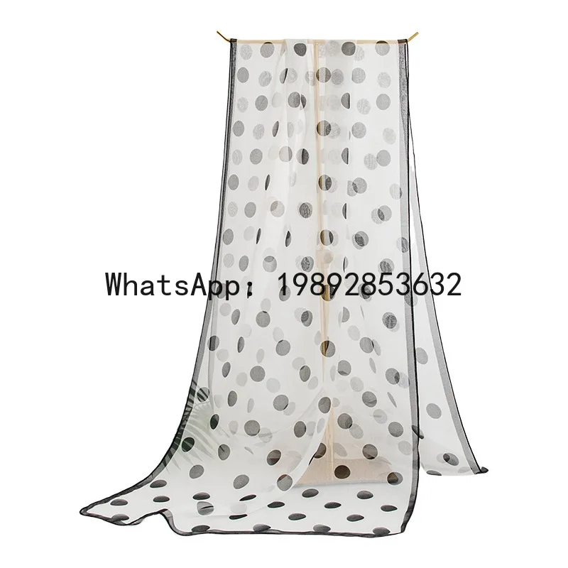 

Mulberry silk scarf black polka dot silk scarf long classy scarf shawl