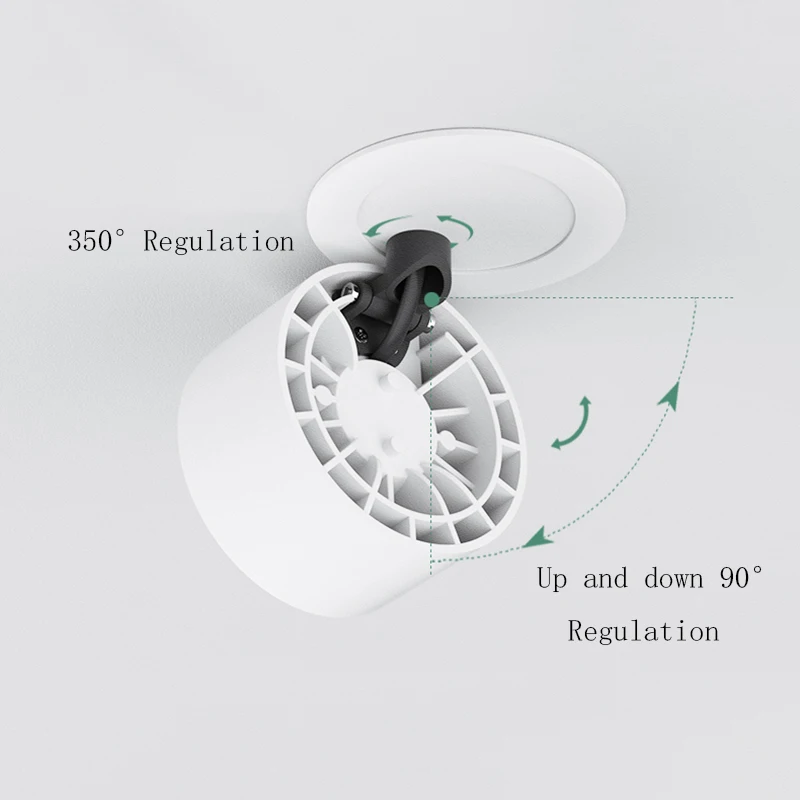 Imagem -04 - Dimmable Folding Cob Led Downlights de Teto Luzes Led de Teto Lâmpadas Rotativas Iluminação Interior ac 85265v 10w 15w