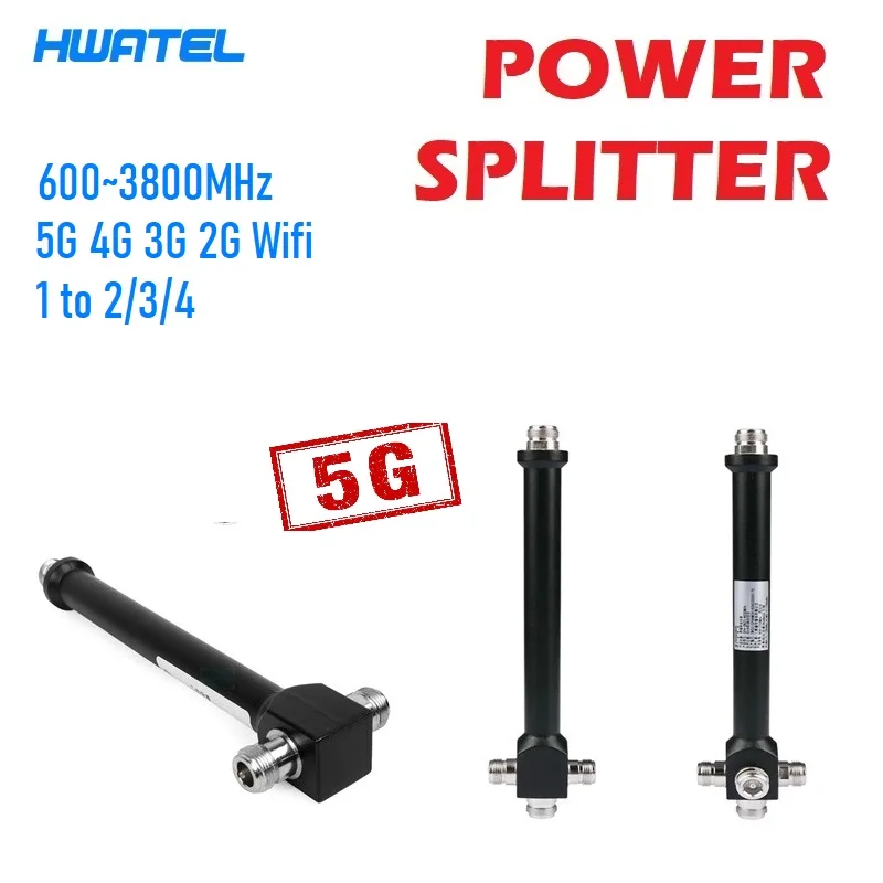 600 3800MHZ 5G 4G N أنثى مقسم الطاقة تجويف مقسم T موصل ل CDMA GSM PCS AWS 2G 3G 4G LTE هوائي معزز الإشارة