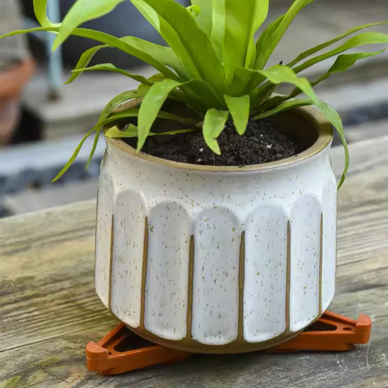 Flower Pot Pad Feet Flower Pot Tray Bottom Bracket Plastic Base Bottom Pad High Bracket Green Plant Potted Plant Breathable Anti