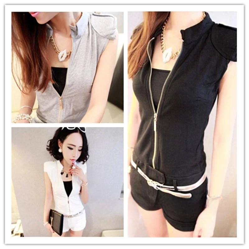 Spodnie damskie na lato 2023 w stylu koreańskim, jednoczęściowe, ort Dr Pants, efekt wyszczuplający, codzienne, do pracy, asymetryczny zamek błyskawiczny