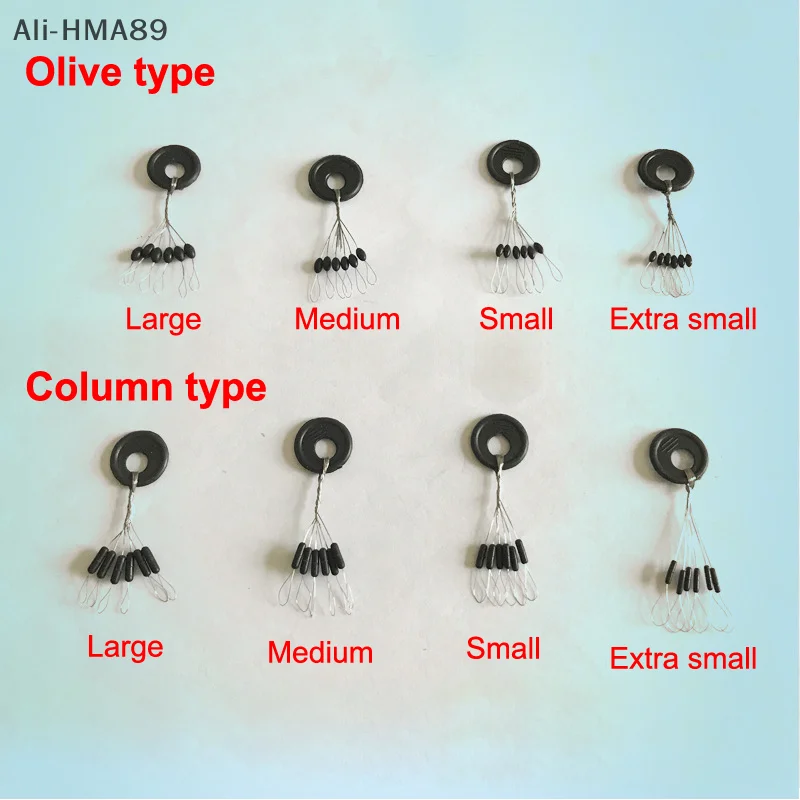 

95pcs Black Rubber Space Beans Stopper Suitable For Fishing Line 2.5-5# Carp Fishing Accessories