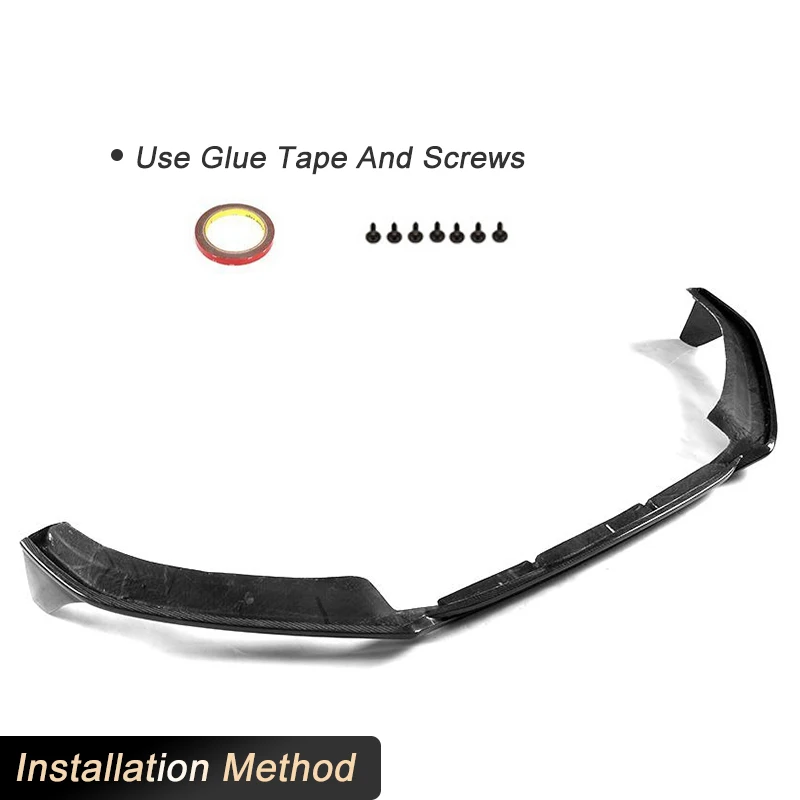 Full Carbon Fiber Car Front Bumper Lip Splitters for Audi S4 B9 A4-Sline Sedan 2017-2020 Front Lip Chin Apron Guard Body Kit view 4