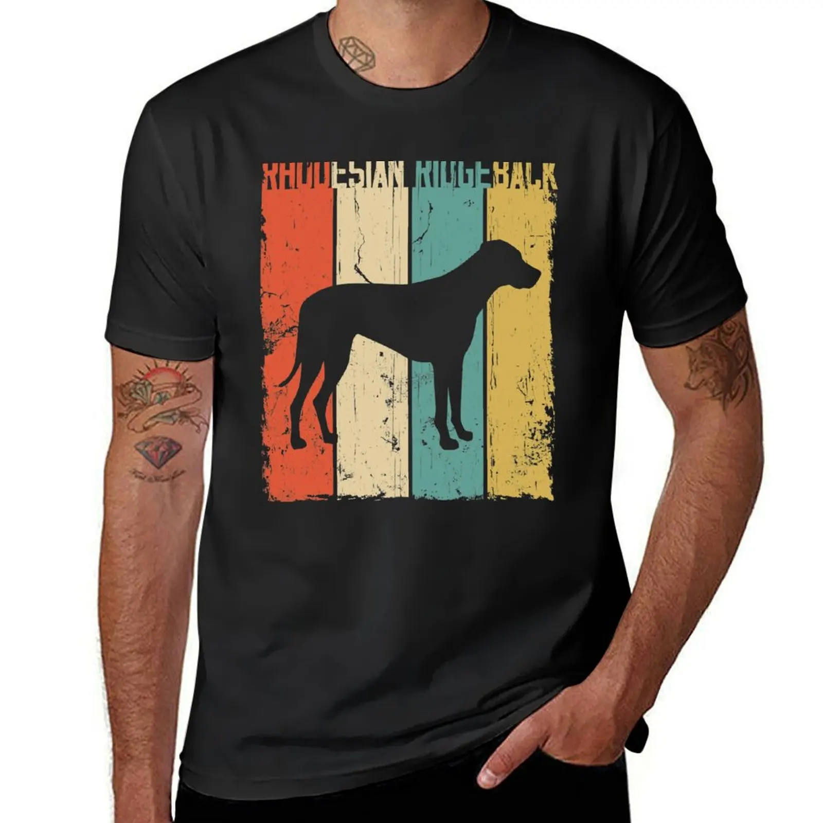 Rhodesian Ridgeback Dog Vintage Retro Style T-Shirt summer tops aesthetic clothes kawaii clothes sublime mens clothing