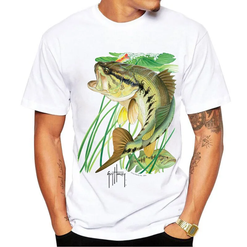 Sea Fishing T-shirt, Europe and The United States, Sea Fish Short-sleeved Printed T-shirt Popular Graphic T Shirts