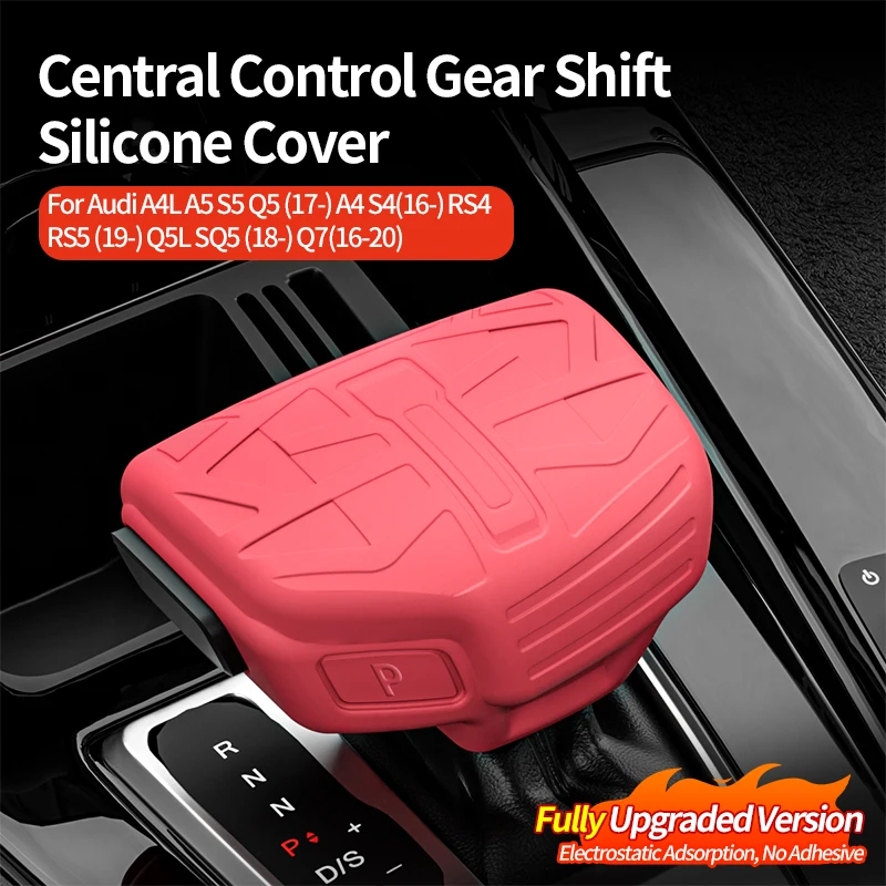

For Audi A4L A5 S5 Q5 (2017-) Silicone Center Gear Shift Knob Cover Anti-Slip Lever Shifter Boot Car Interior Tuning Accessories