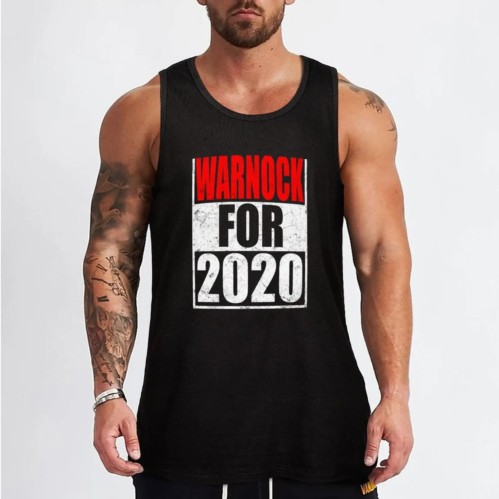 WARNOCK FOR 2020 Tank Top gym shirts gym training accessories gym Men's t-shirts