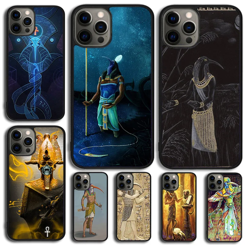 Ancient Egypt Egyptian God Horus Kemetic Heru Phone Case For iPhone 16 15 14 13 12 Mini 11 Pro Max Plus XS Max XR coque