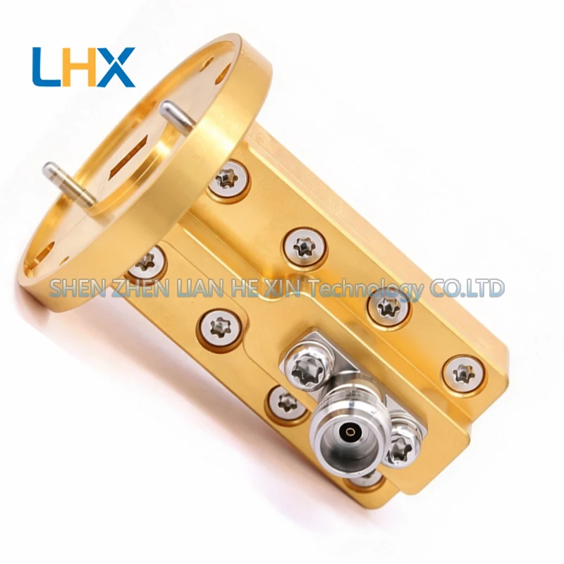 WR19-1.85mm female waveguide coaxial converter orthogonal UG383/U flange 39.2-59.6G in stock