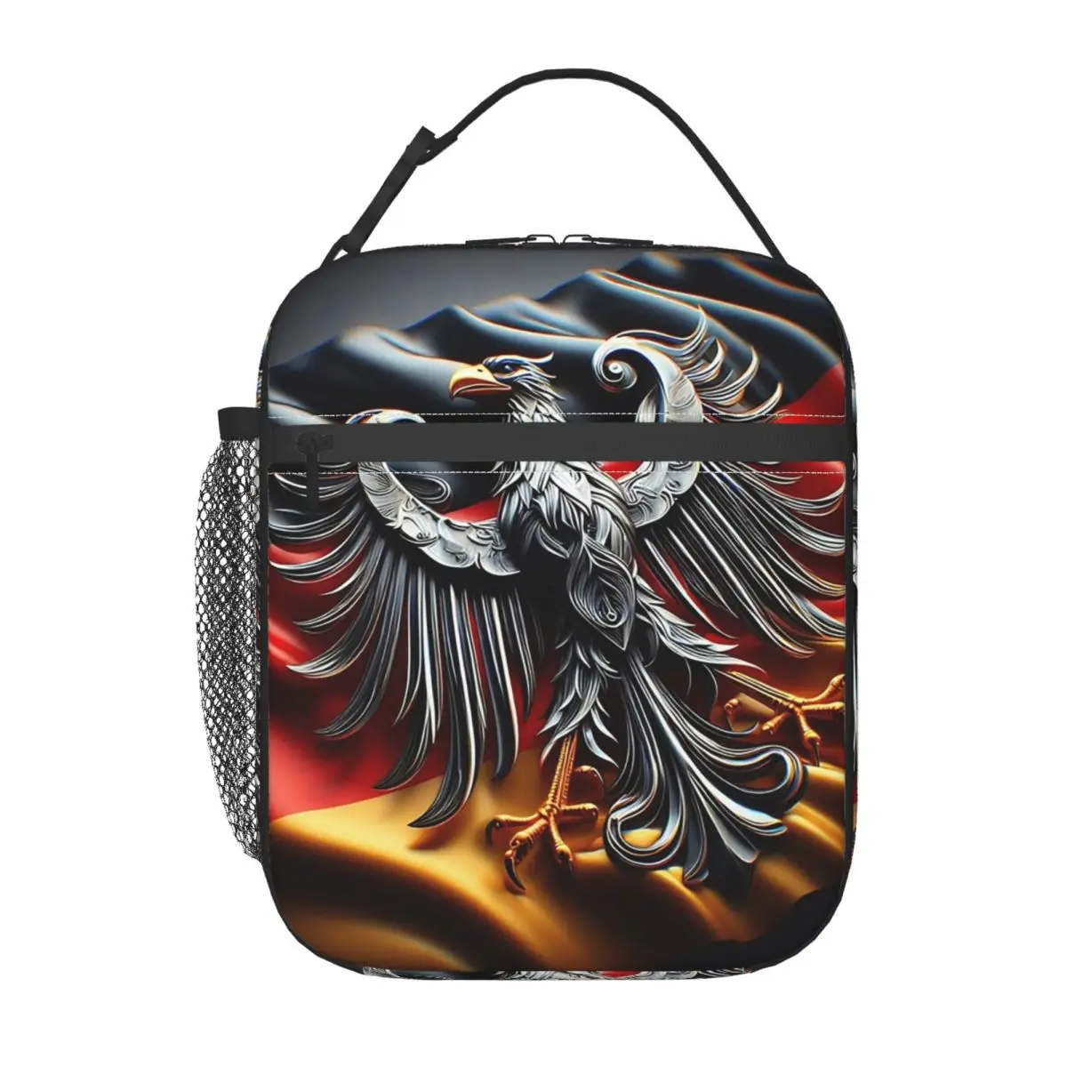 German Empire Eagle Flag Insulated Lunch Bag for Women Children Portable Food Boxes Thermal Lunch Box Tote