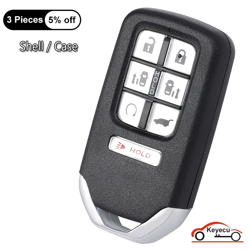 

KEYECU 7 Buttons Case for Honda Odyssey 2018 2019 2020 2021 2022 Auto Smart Remote Control Key Shell Cover Fob KR5V2X KR5T4X