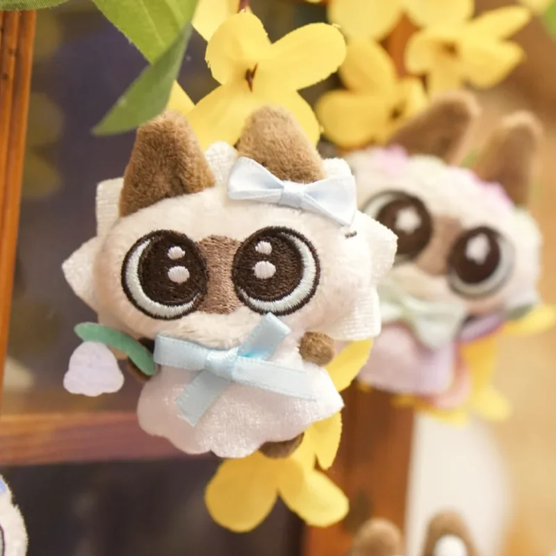 Jepit Rambut Boneka Seri Dunia Bunga Ajaib Pasta Kacang Kucing Siam Kotak Misteri Mainan Kotak Kejutan Jepit Rambut Kawaii Hadiah Ulang Tahun untuk Anak Perempuan