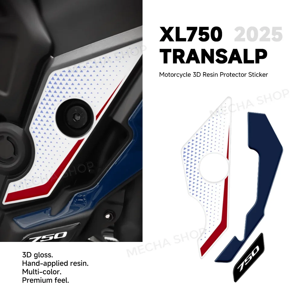

For XL750 Transalp 2025 3D Resin Sticker Protection Kit Heel Protector Stickers