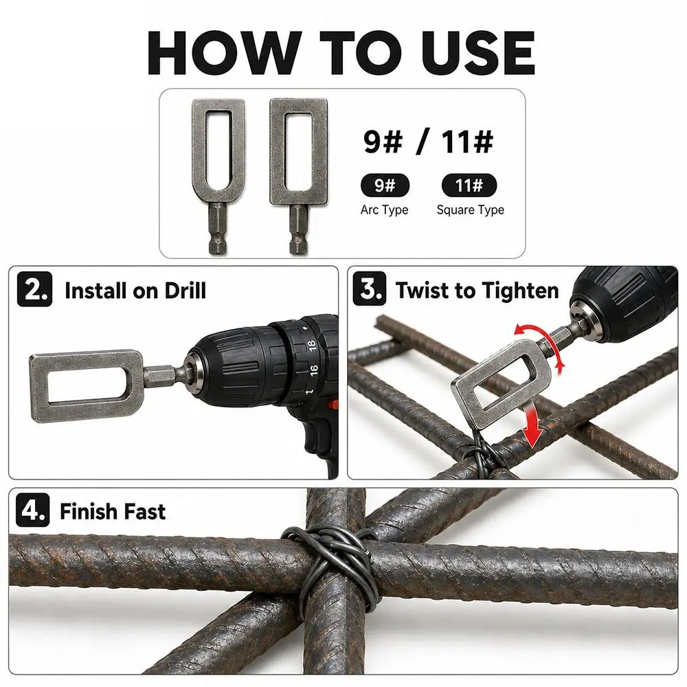 Heavy Duty Wire Twisting Tool 1/4