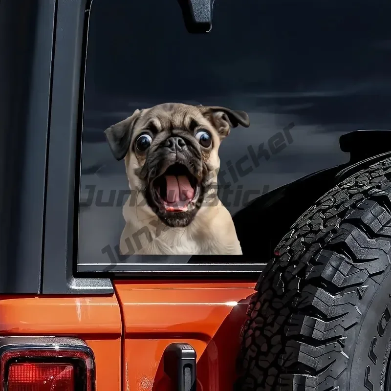 

Funny Pug Dog Motorcycle Stickers Waterproof for Side Panel Fuel Tank Fairing Car Trunk Bumper Windows Door Vinyl Decals