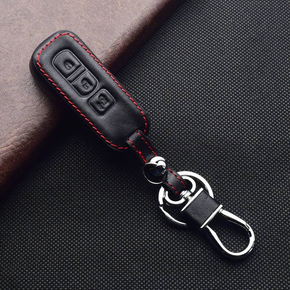 Leather Car Key Case Keychain Smart Remote Control Fobs Protector Cover For Honda N BOX WGN ONE N-BOX N-WGN N-ONE 2015 2016 2017