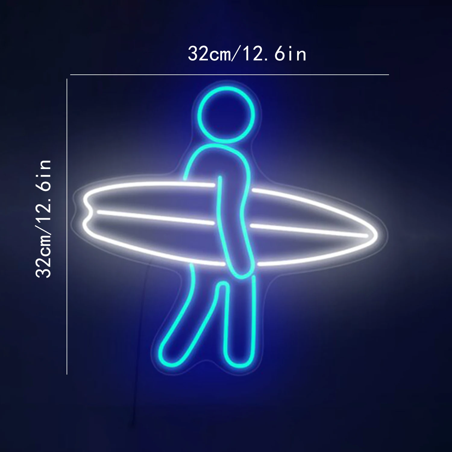 Surf maßge schneiderte Neonlicht ästhetischen Shop Home Art Anniversar Paar Höhle Wand dekoration ästhetische LED-Zeichen leuchtende Buchstaben