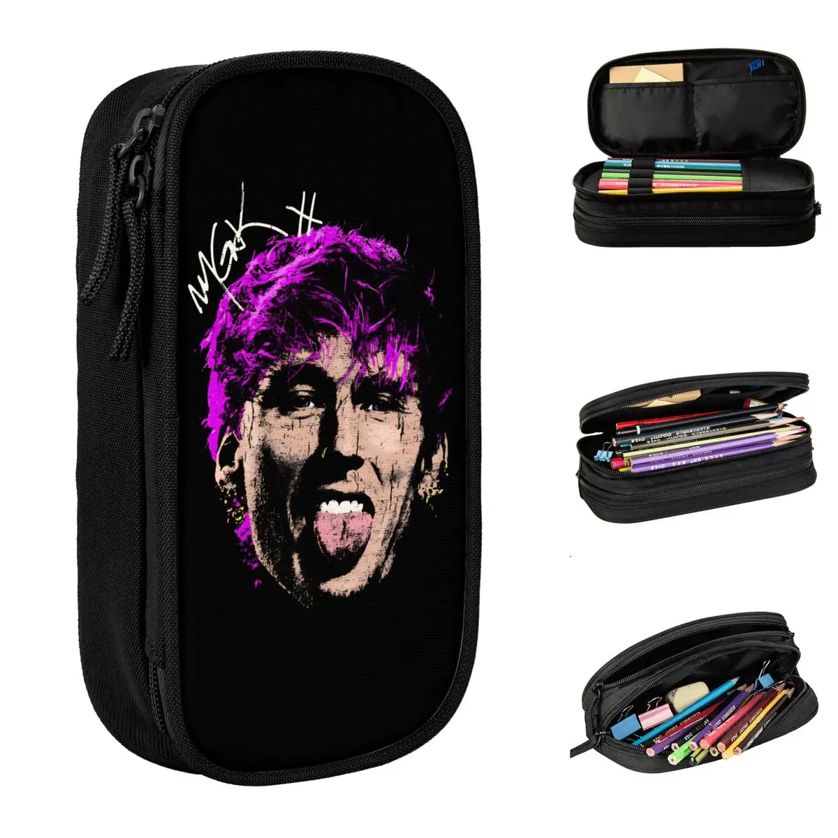 

MGK Lost Americana Tour Pen Box Double Layer Large Capacity School Accessories Pencilcase Perfect Gifts