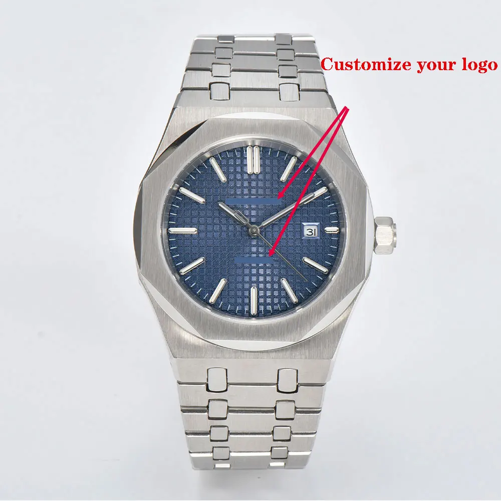 42mm men's watch Miyota 8215 movement automatic mechanical watch sapphire glass stainless steel strap men's custom watch