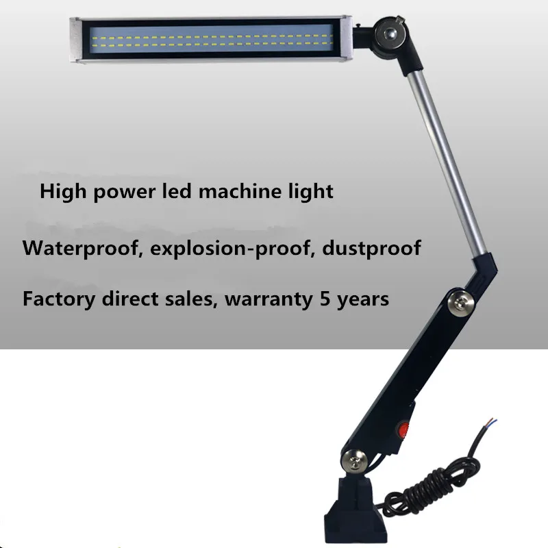 10W 24V/220V Waterproof Industrial Led CNC machine Lamp Milling Sewing Machine Working Light Long Arm Foldable Flexiable Light