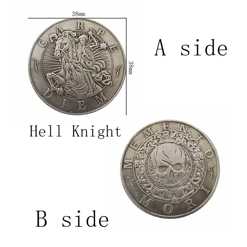 

Party Gifts Halloween Gifts Wanderer Decoration Commemorative Old Coins Hell Knight Emblem Holiday Gifts Souvenir