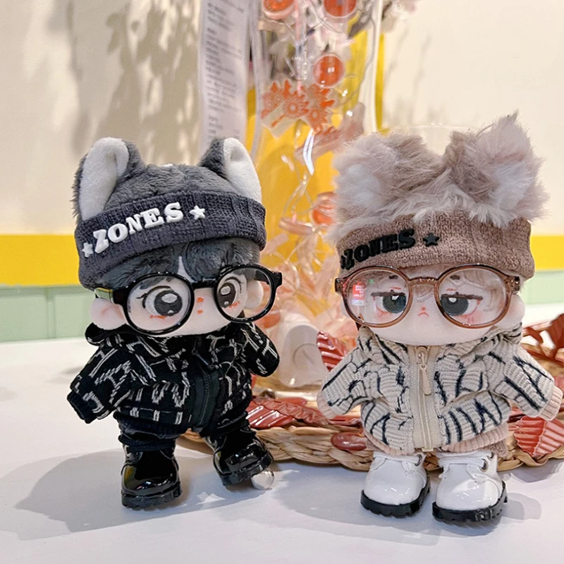 Boy Cool Handsome Fashion Popular Elements Hoodie Hairband Shorts Clothes Suit 10/20CM Plush Doll Casual Outfit Gift