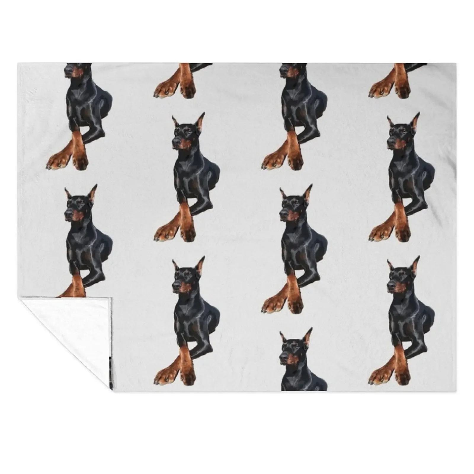 

Doberman Dog Dobermann Pinscher Throw Blanket Luxury St Flannel Fabric Stuffeds wednesday Blankets