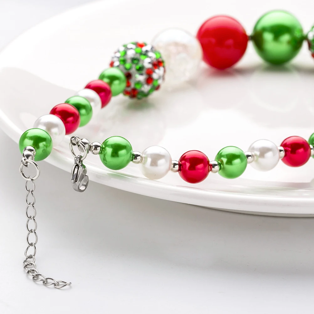 

Beaded Necklace Bracelet Set Girls Jewelry Child Accessories Chunky Bead Princess Toddler Kids Teen Party Christmas