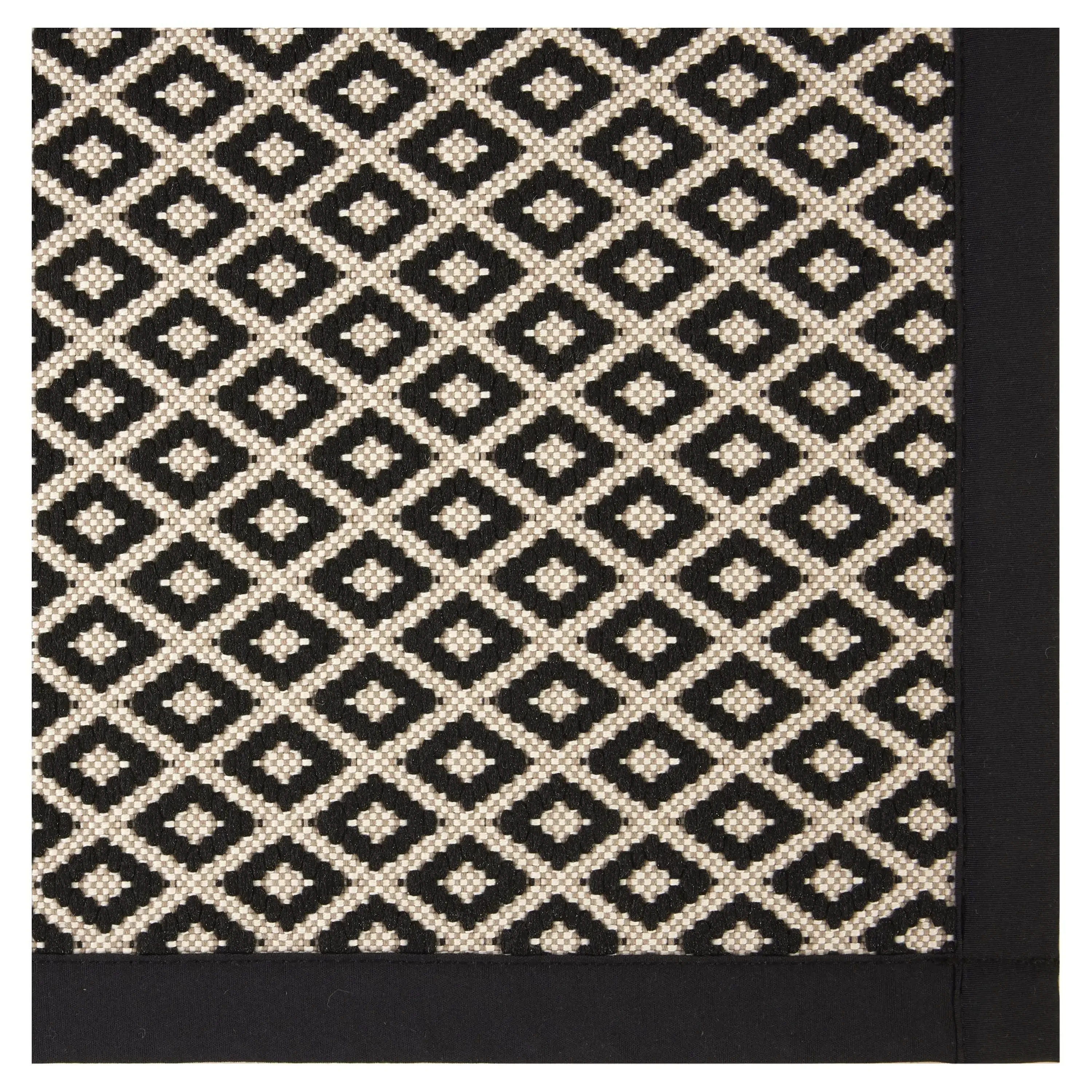 Better Homes & Gardens Black & White Diamond Indoor Kitchen Rug, 20" x 34", Durable 65% Polypropylene & 35% Polyester Blend