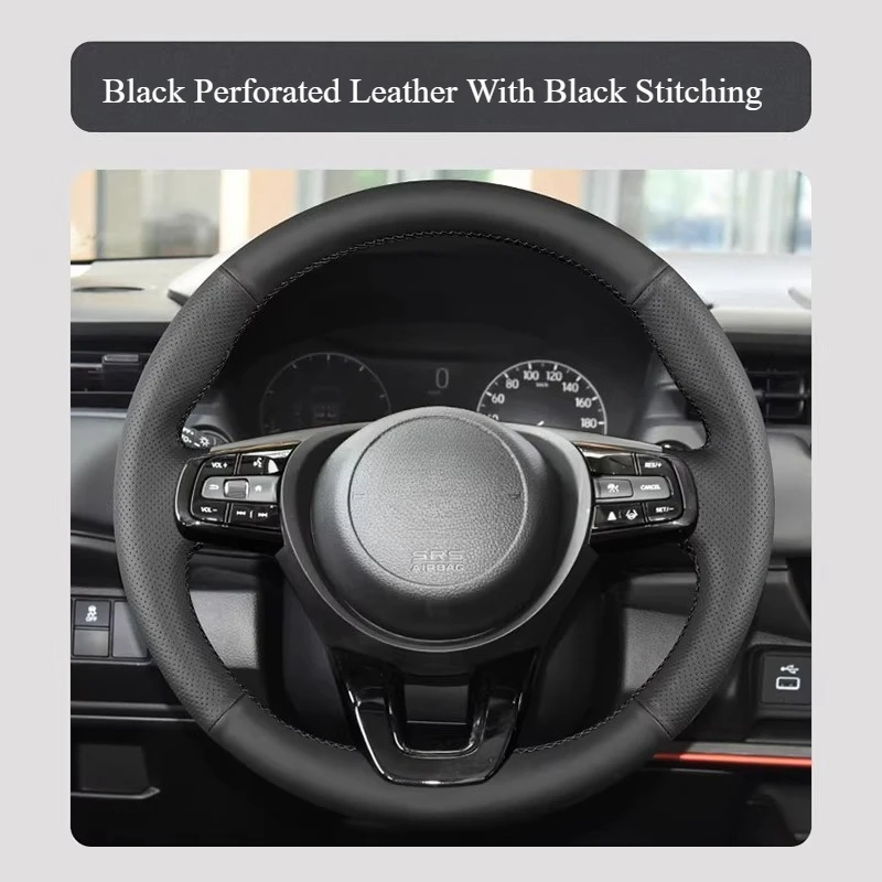 For Honda Accord 11th Generation 2023-2025 Car Steering Wheel Cover Leather Hand Sewn Automobiles Accessories Steering Wheels